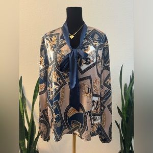 SHEIN LONG SLEEVES SATIN TOP‎